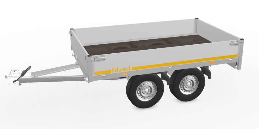 2m60 x 1m50 x 30 cm / 750 kg / Plateau aanhangwagen