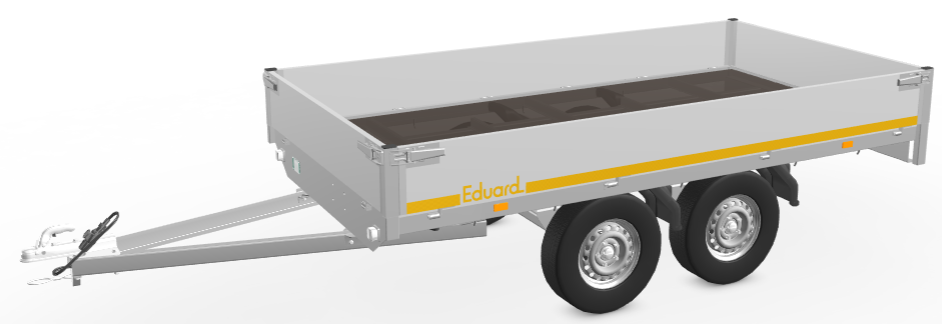 Foto 1 van 2 - 3m10 x 1m60 x 30 cm / 750 kg / Plateau aanhangwagen