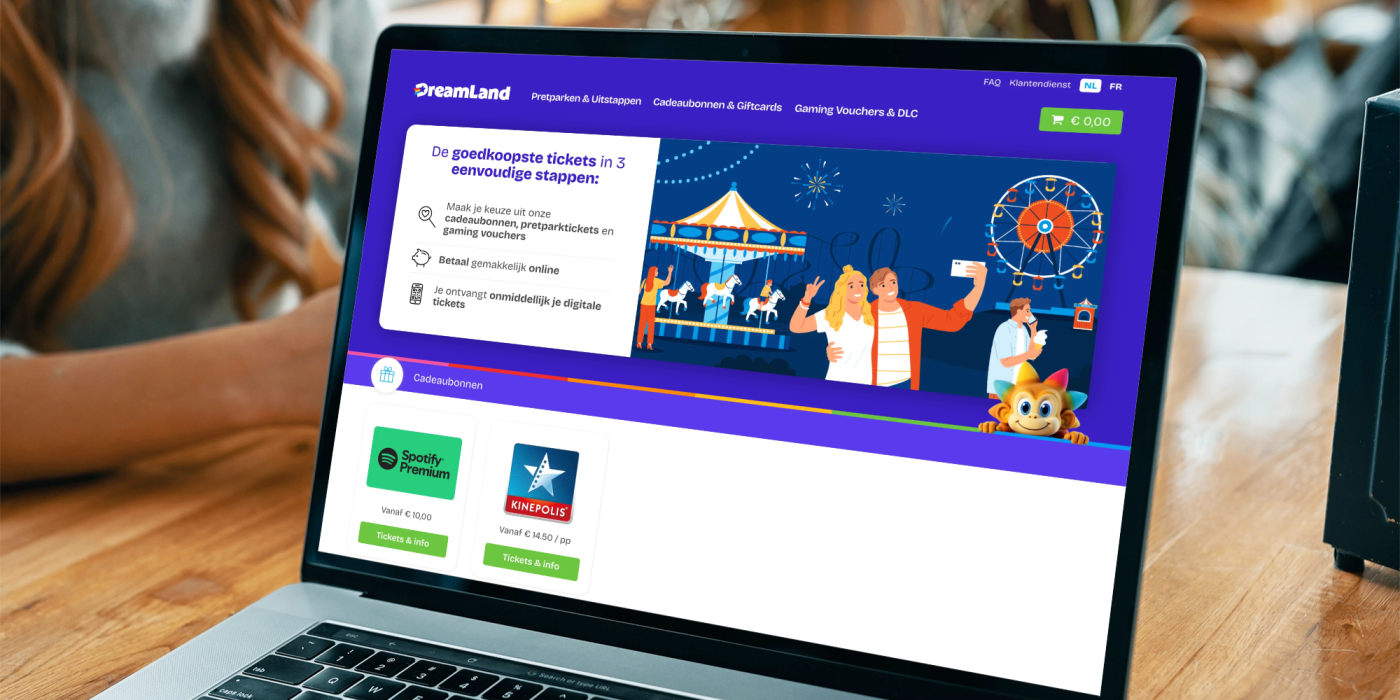 Voucherplatform voor pretparktickets: DreamLand